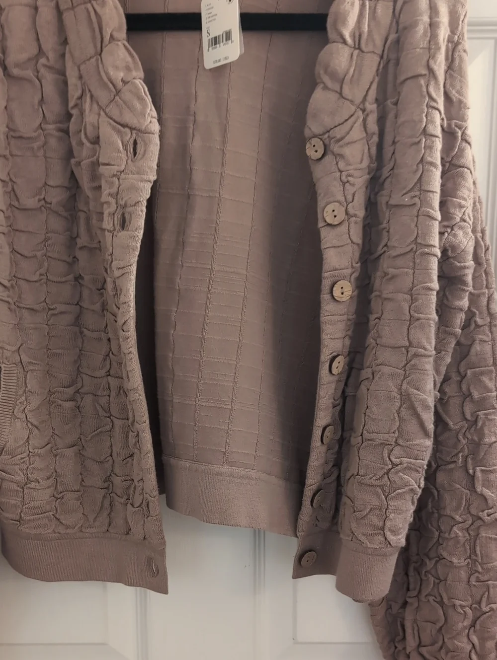 Free People Beach Button Down Cardigan Taupe | Small | NWT | Oversized